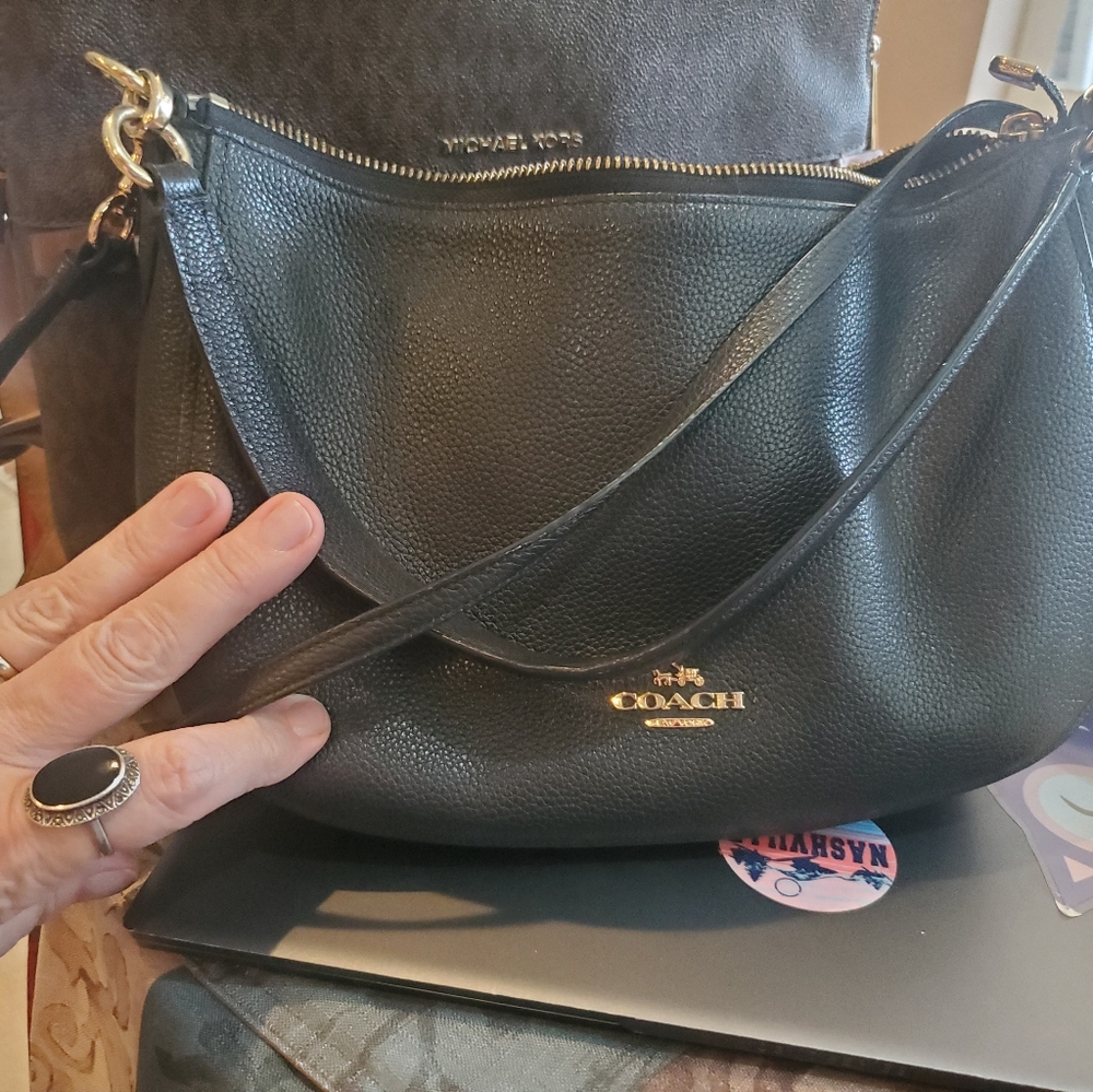Coach purse, black leather